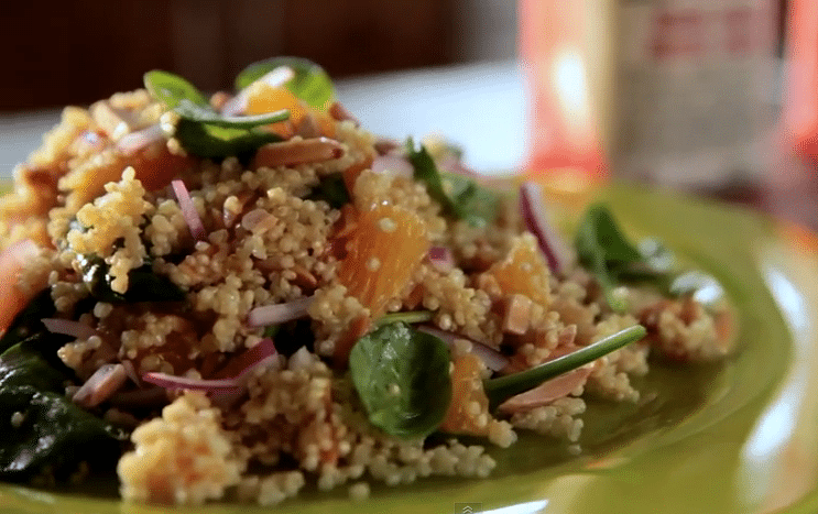 salade quinoa épinards orange